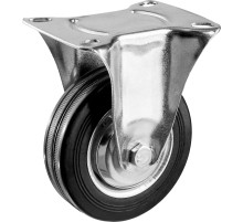 ЗУБР d 100 мм, г/п 70 кг, игольчатый подшипник, резина/металл, неповоротное колесо, Профессионал (30936-100-F)