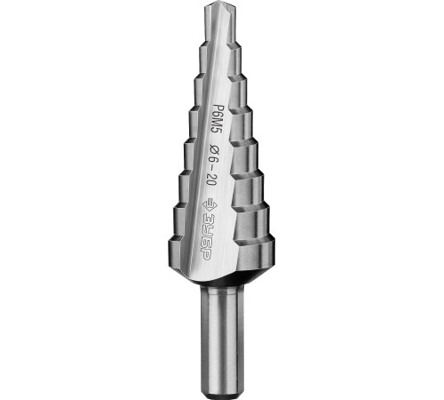 ЗУБР 6-20 мм, 8 ступеней, сталь Р6М5, ступенчатое сверло, Профессионал (29670-6-20-8) купить  в Сочи