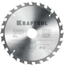 KRAFTOOL Fast, 200 х 32 мм, 24Т, пильный диск по дереву (36950-200-32)