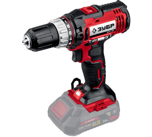 ЗУБР С1-18, 18 В, 40 Н·м, без АКБ, дрель-шуруповерт (ДШЛ-185) купить  в Сочи