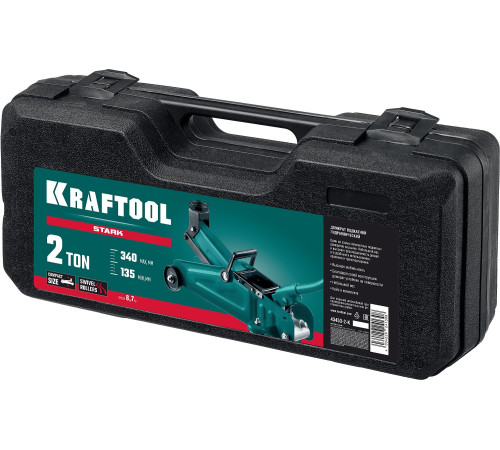 KRAFTOOL STARK, в кейсе 2 т, 135 - 340 мм, для легковых а/м, подкатной домкрат (43453-2-K) купить в Сочи KRAFTOOL STARK, в кейсе 2 т, 135 - 340 мм, для легковых а/м, подкатной домкрат (43453-2-K) купить в Сочи