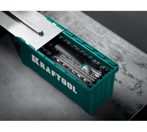 KRAFTOOL 280х115 мм (6шт) - 480х130 мм (6шт), набор нержавеющих гребенок со сменной 2к ручкой, в пластиковом кейсе (33268-H12) купить  в Сочи