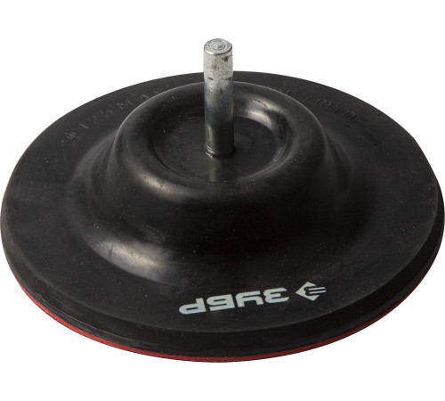 ЗУБР d 125 мм, шпилька d 8 мм, поворотная, резиновая, опорная тарелка на липучке для дрели (3575) купить  в Сочи