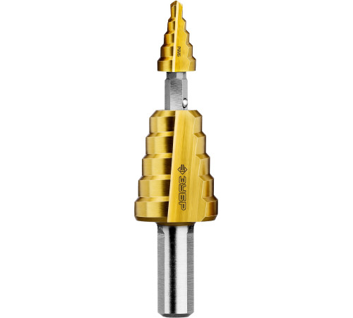 ЗУБР 4-22 мм, 10 ступеней, покрытие NiT, сверло ступенчатое составное (29673-4-22) купить  в Сочи
