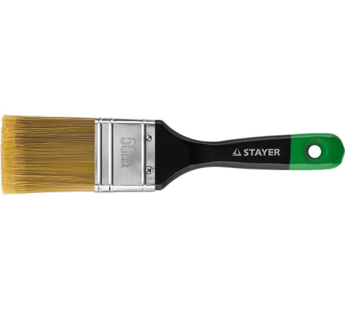 STAYER UNIVERSAL-ARTEX, 50 мм, 2″, искусственная щетина, деревянная ручка, для высокотекучих ЛКМ, плоская кисть (0106-050) купить в Сочи STAYER UNIVERSAL-ARTEX, 50 мм, 2″, искусственная щетина, деревянная ручка, для высокотекучих ЛКМ, плоская кисть (0106-050) купить в Сочи