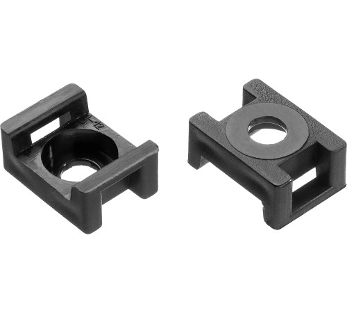 ЗУБР ПХС-У, 16 x 23 мм, нейлон, 100 шт, черная, усиленная площадка под хомут-стяжку (30921) купить  в Сочи