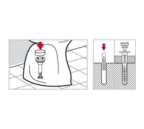 ЗУБР 10 мм, белый, набор для крепления унитазов, Профессионал (44210) купить  в Сочи