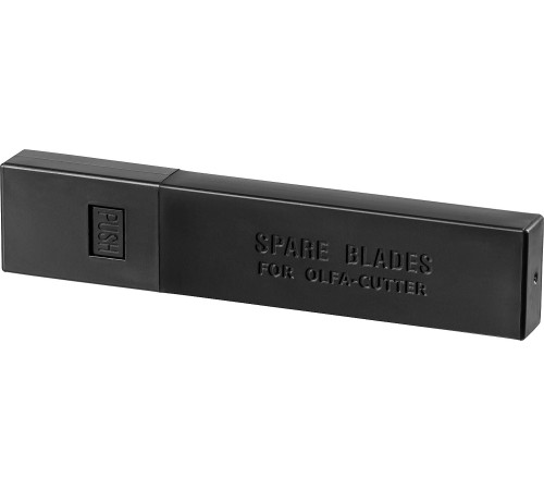 OLFA 18 мм, 10 шт, в пластиковом кейсе + блистер, черные сегментированные лезвия, особо острые, EXCEL BLACK (OL-LBB-10B) купить  в Сочи