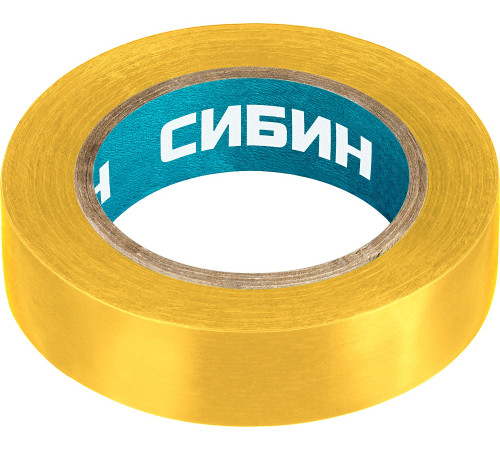 СИБИН 15 мм х 10 м, 5 000 В, желтая, изолента ПВХ (1235-5) купить  в Сочи