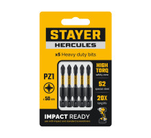 STAYER HERCULES, PZ1, 50 мм, 5 шт, торсионные биты (26233-1-50-5)