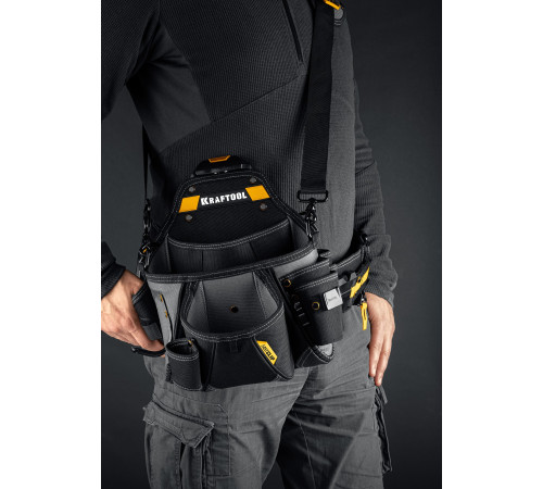 KRAFTOOL KPB-20 с быстросъёмным креплением FastClip, плечевой ремень, 20 карманов и петель, 320 х 310 мм, поясная сумка (38767) купить в Сочи KRAFTOOL KPB-20 с быстросъёмным креплением FastClip, плечевой ремень, 20 карманов и петель, 320 х 310 мм, поясная сумка (38767) купить в Сочи