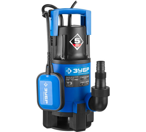 ЗУБР 750 Вт, дренажный насос для грязной воды, Профессионал (НПГ-Т3-750) купить  в Сочи