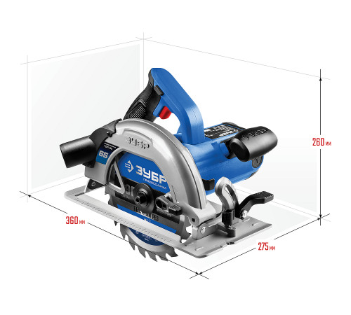 ЗУБР d 190 мм, 1600 Вт, циркулярная пила (дисковая), Профессионал (ПДП-65) купить  в Сочи