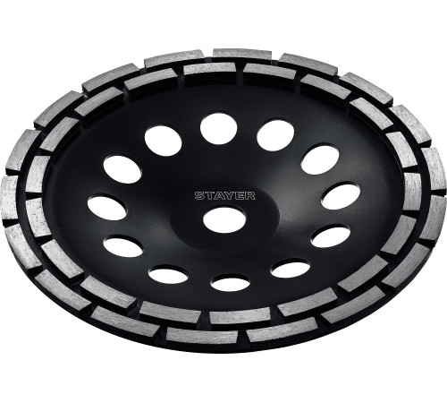STAYER Double, d 230 мм, двухрядная алмазная шлифовальная чашка (33381-230) купить  в Сочи
