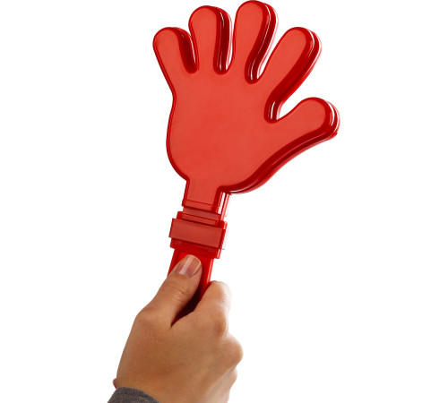 ЗУБР 28 см, пластиковая, красная, ладошка-хлопушка болельщика (69999) купить  в Сочи