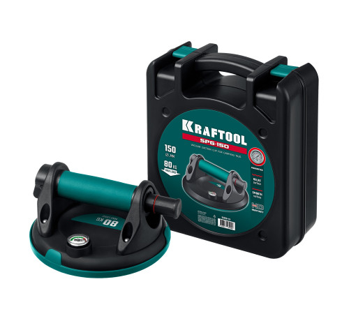 KRAFTOOL SPG-150 (80 кг, 150 мм) вакуумная присоска с манометром (33256-15) купить  в Сочи