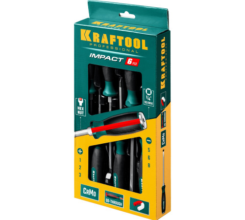 KRAFTOOL Impact, 6 шт, набор ударных отверток (25025) купить в Сочи KRAFTOOL Impact, 6 шт, набор ударных отверток (25025) купить в Сочи