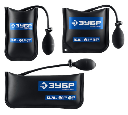 ЗУБР ПНЕВМОПОДУШКА набор 3шт: 12х19, 16х15, 13х28 см, 170кг, в чехле, универсальный пневмоклин/ монтажная подушка/ пневмодомкрат (37556-H3) купить  в Сочи ЗУБР ПНЕВМОПОДУШКА набор 3шт: 12х19, 16х15, 13х28 см, 170кг, в чехле, универсальный пневмоклин/ монтажная подушка/ пневмодомкрат (37556-H3) купить  в Сочи