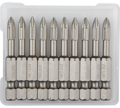 KRAFTOOL X-Drive PH1, 50 мм, 10 шт, торсионные биты (26121-1-50-10) купить  в Сочи KRAFTOOL X-Drive PH1, 50 мм, 10 шт, торсионные биты (26121-1-50-10) купить  в Сочи