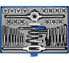ЗУБР 35 предметов, сталь Р6М5, набор метчиков и плашек, Профессионал (28110-H35)