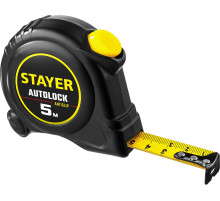 STAYER AutoLock, 5 м х 19 мм, рулетка с автостопом (2-34126-05-19)