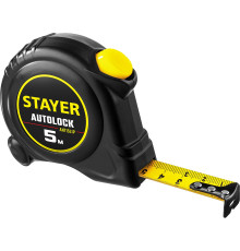 STAYER AutoLock, 5 м х 19 мм, рулетка с автостопом (2-34126-05-19)