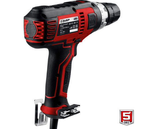 ЗУБР 400 Вт, 40 Н·м, кейс, сетевая дрель-шуруповерт (ДШ-М1-400-2 К) купить  в Сочи