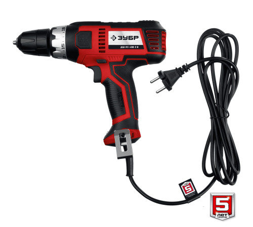 ЗУБР 400 Вт, 40 Н·м, кейс, сетевая дрель-шуруповерт (ДШ-М1-400-2 К) купить  в Сочи