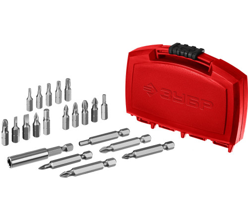 ЗУБР биты ″МХ-21″, CR-V, с магнитным адаптером, набор в компактном ударопрочном боксе (26600-H21) купить  в Сочи