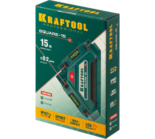KRAFTOOL Square-15, лазерный угольник для кафеля (34705) купить в Сочи KRAFTOOL Square-15, лазерный угольник для кафеля (34705) купить в Сочи
