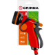 GRINDA T-8C, 8 режимов, курок сзади, пластиковый с TPR, поливочный пистолет (8-427183) купить в Сочи