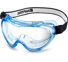 KRAFTOOL PANORAMA стекло из поликарбоната с покрытием от царапин и запотевания, обтюратор из PVC, непрямая вентиляция, защитные очки (11008)