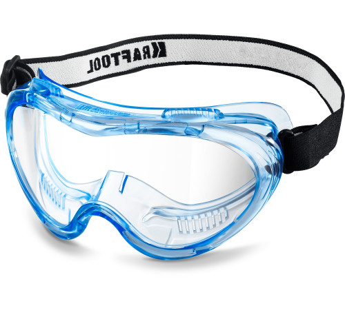 KRAFTOOL PANORAMA стекло из поликарбоната с покрытием от царапин и запотевания, обтюратор из PVC, непрямая вентиляция, защитные очки (11008) купить  в Сочи