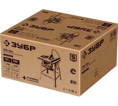 ЗУБР d 254 мм, 1900 Вт, распиловочный станок (СРЦ-254с) купить  в Сочи