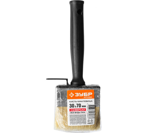 ЗУБР 30 х 70 мм, светлая щетина, пластмассовый корпус, все виды ЛКМ, кисть-макловица (01802-07 купить  в Сочи