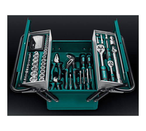 KRAFTOOL GRAND-99, 99 предм., (1/2″+1/4″), Универсальный набор инструмента (27978-H99) купить в Сочи KRAFTOOL GRAND-99, 99 предм., (1/2″+1/4″), Универсальный набор инструмента (27978-H99) купить в Сочи
