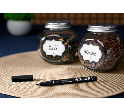 ЗУБР МП-100 черный, 1 мм перманентный маркер (06320-2) купить  в Сочи