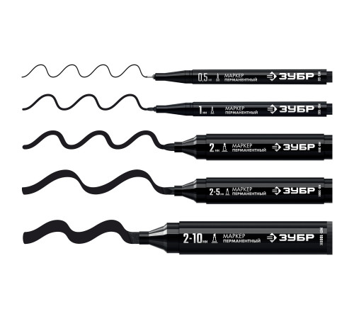 ЗУБР МП-100 черный, 1 мм перманентный маркер (06320-2) купить  в Сочи