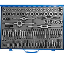 ЗУБР 110 предметов, сталь Р6М5, набор метчиков и плашек, Профессионал (28110-H110)