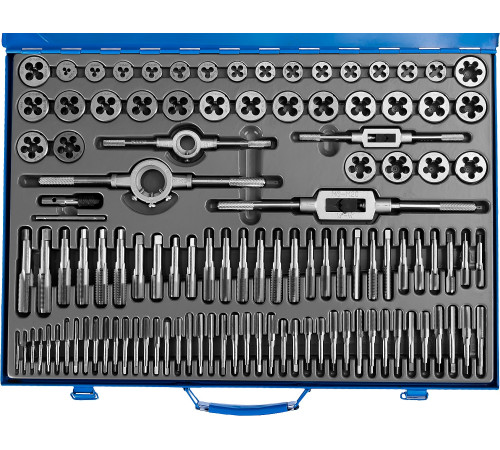 ЗУБР 110 предметов, сталь Р6М5, набор метчиков и плашек, Профессионал (28110-H110) купить  в Сочи