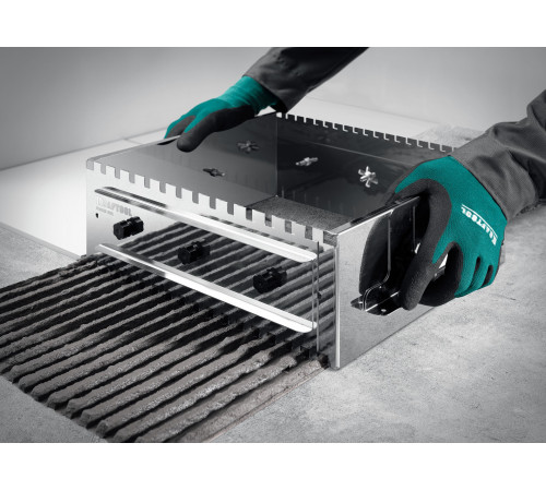 KRAFTOOL BUNKER-4 зуб 8, 10, 12 мм, полукруг 10х20 мм, нерж. сталь, Раздвижная гребенка для плитки (08081) купить  в Сочи