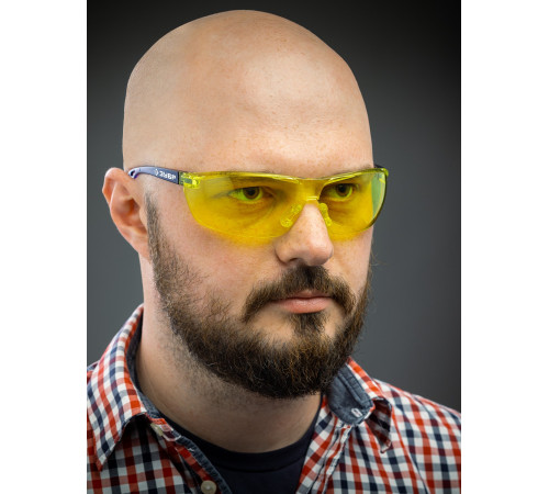 ЗУБР БОЛИД, открытого типа, жёлтые, сферические стёкла устойчивые к запотеванию, защитные очки, Профессионал (110486) купить  в Сочи