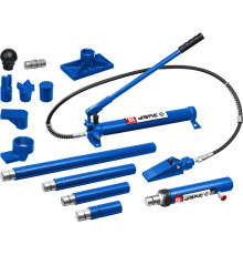 ЗУБР 10 т, гидравлический набор для правки кузова в пластиковом кейсе, Профессионал (43035-10)