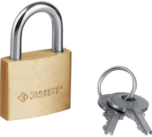ЗУБР 25 мм, латунный корпус, мини, навесной замок, Профессионал (37130-25) купить  в Сочи