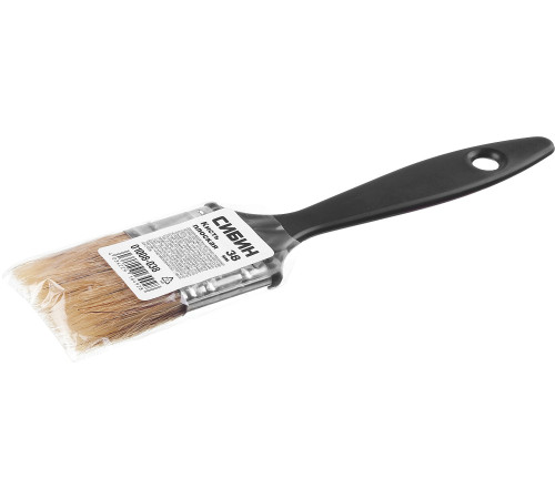 СИБИН 38 мм, 1.5″, светлая смешанная щетина, пластиковая ручка, все виды ЛКМ, плоская кисть (01008-038) купить  в Сочи
