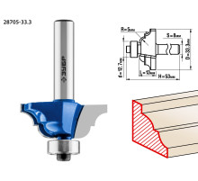 ЗУБР 33.3 x 13 мм, радиус 5 мм, фреза кромочная калевочная №4, Профессионал (28705-33.3)