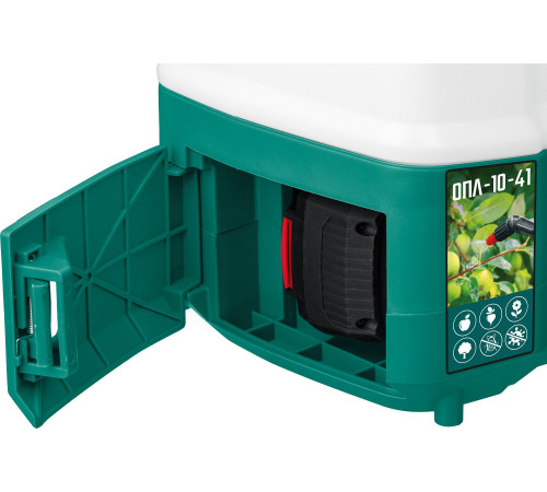 ЗУБР 10 л, 1 АКБ 4 А·ч, аккумуляторный опрыскиватель (ОПЛ-10-41) купить  в Сочи