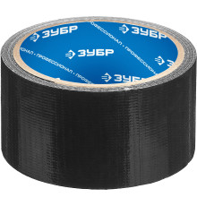 ЗУБР 48 мм, 10 м, черная, на тканевой основе, универсальная армированная лента, Профессионал (12096-50-10)