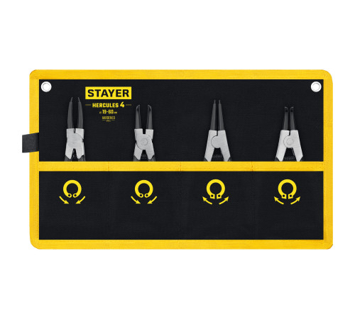 STAYER Hercules-4, 4 шт, 160 мм, набор съемников стопорных колец (22830-H4) купить  в Сочи