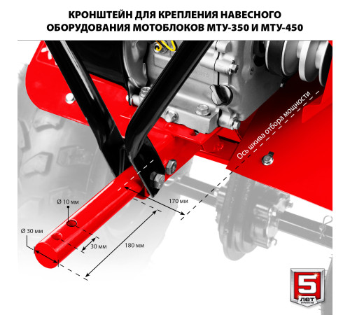 ЗУБР 7 л.с., усиленный мотоблок с понижающей передачей (МТУ-450) купить  в Сочи
